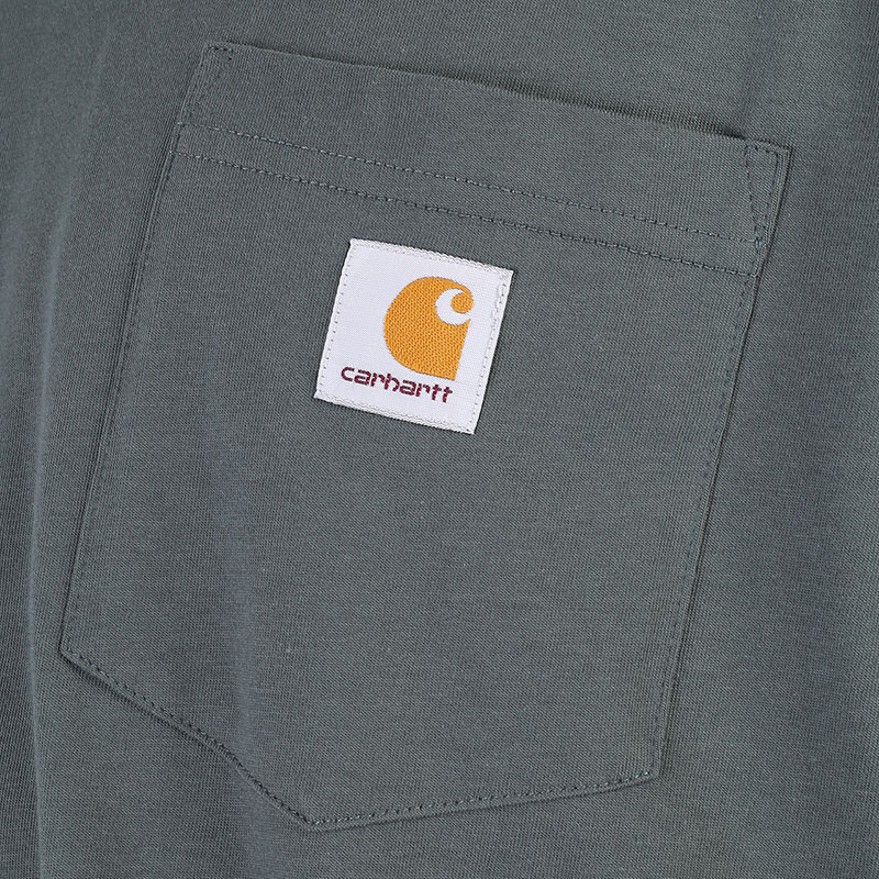 Лонгслив Carhartt WIP L/S Pocket T-Shirt (I022094-hemlock green)  - цена, описание, фото 2